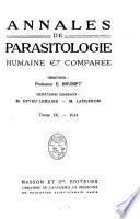 Annales de Parasitologie Humaine Et Comparée