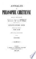 Annales de philosophie chrétienne