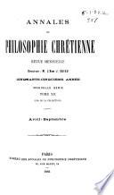 Annales de philosophie chrétienne