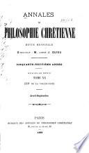 Annales de philosophie chrétienne