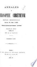 Annales de philosophie chrétienne