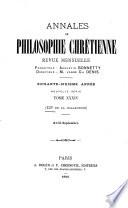 Annales de philosophie chrétienne