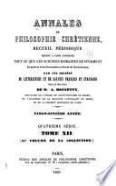 Annales de philosophie chrétienne