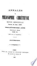 Annales de philosophie chrétienne
