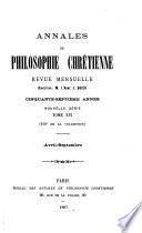 Annales de philosophie chrétienne