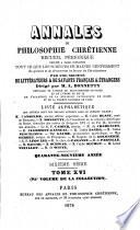 Annales de philosophie chrétienne