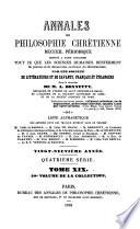 Annales de philosophie chrétienne