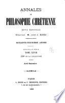 Annales de philosophie chrétienne