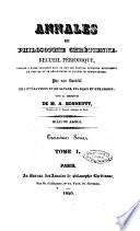Annales de philosophie chretienne recueil periodique ...