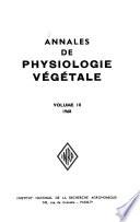 Annales de physiologie végétale