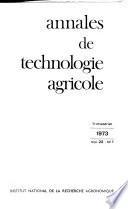Annales de technologie agricole