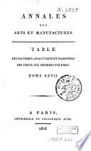 Annales des arts et manufactures, ou Mémoires technologiques sur les découvertes modernes concernant les arts, les manufactures, l'agriculture et le commerce