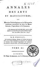 Annales des arts et manufactures, ou Mémoires technologiques sur les découvertes modernes concernant les arts, les manufactures, l'agriculture et le commerce