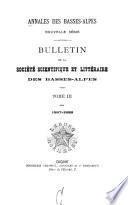 Annales des Basses-Alpes