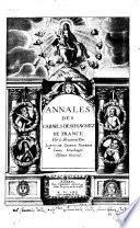 Annales Des Carmes Deschaussez De France