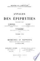 Annales des épiphyties et de phytogénétique