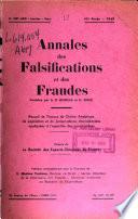 Annales des falsifications et des fraudes