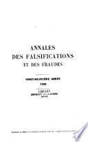 Annales des falsifications et des fraudes