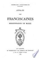 Annales des Franciscaines missionaries de Marie