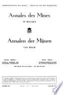 Annales des mines de Belgique