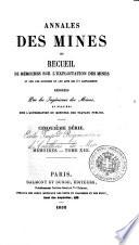 Annales des mines. Memoires
