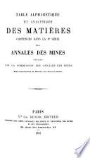 Annales des mines, ou Recueil de mémoires sur l'exploitation des mines, et sur les sciences qui s'y rapportent