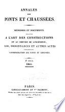 Annales des ponts et chaussees. 2. partie: Partie administrative