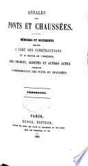Annales des ponts et chaussees. 2. partie: Partie administrative