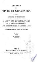 Annales des ponts et chaussées