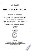 Annales des ponts et chaussees. Memoires et documents