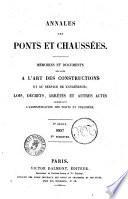 Annales des ponts et chaussees. Memoires et documents