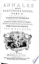Annales des Provinces-Unies, depuis les négociations pour la paix de Munster