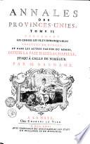 ANNALES DES PROVINCES-UNIES