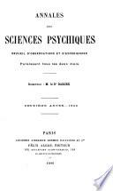 Annales des sciences psychiques
