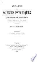 Annales des sciences psychiques