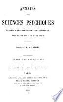 Annales des sciences psychiques ... Organe de la Société universelle d'études psychiques ...