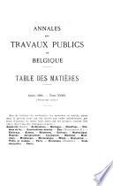 Annales des travaux publics de Belgique