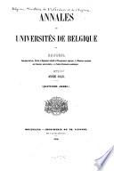 Annales des universités de Belgique