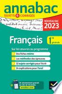 Annales du bac Annabac 2023 Français 1re générale
