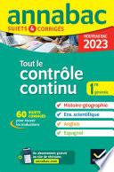 Annales du bac Annabac 2023 Tout le contrôle continu 1re générale