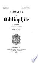 Annales du bibliophile belge