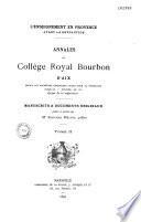 Annales du Collège royal Bourbon d'Aix