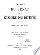 Annales du Sénat et de la Chambre des députés. Débats et documents