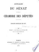 Annales du Sénat et de la Chambre des députés