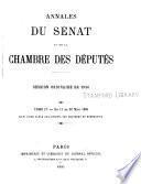 Annales du Sénat et de la Chambre des députés