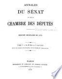 Annales du Sénat et de la Chambre des députés
