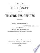 Annales du Sénat et de la Chambre des députés