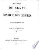 Annales du Sénat et de la Chambre des députés
