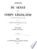Annales du Sénat et du Corps législatif