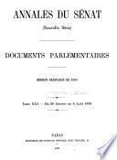 Annales du Sénat